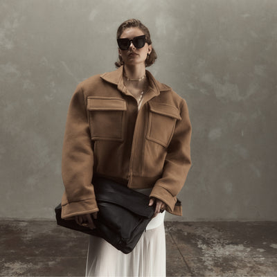 Elude messenger bag, leather and suede