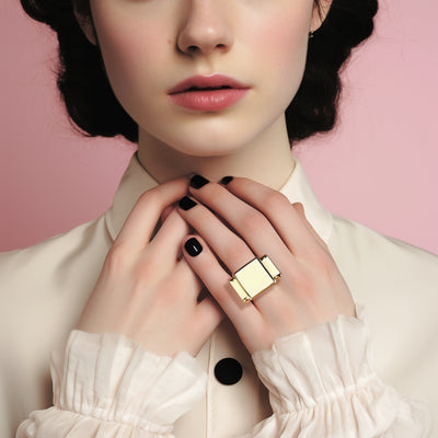 Ivory and gold One ring