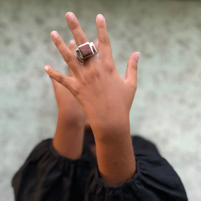 Bague one Silver plain One Ring
