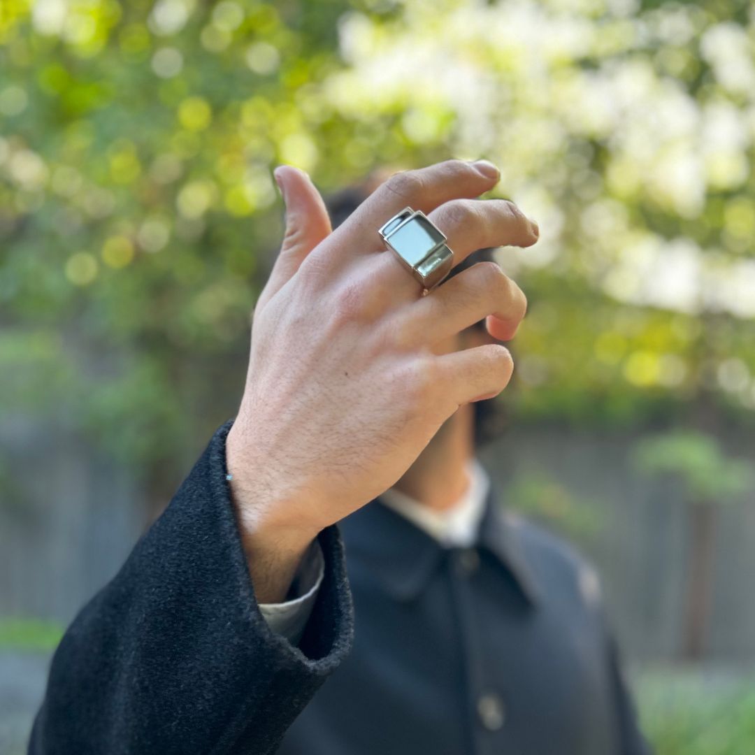 Bague one Silver plain One Ring
